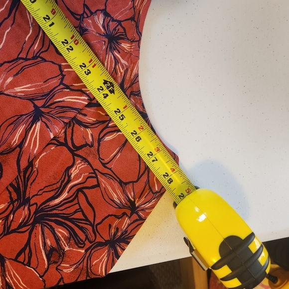 Addition Elle Orange Floral Swing Tank Top New NWT Plus Size 5X Tunic Stretchy - Picture 7 of 7